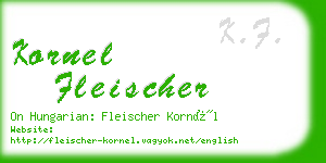 kornel fleischer business card